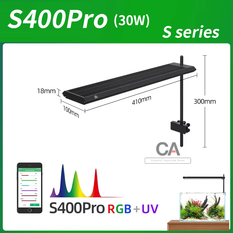 Aquarium Plant Live - WEEK AQUA S Series RGB+UV ไฟตู้ปลาแบบสเปกตรัมเต็มรูปแบบ