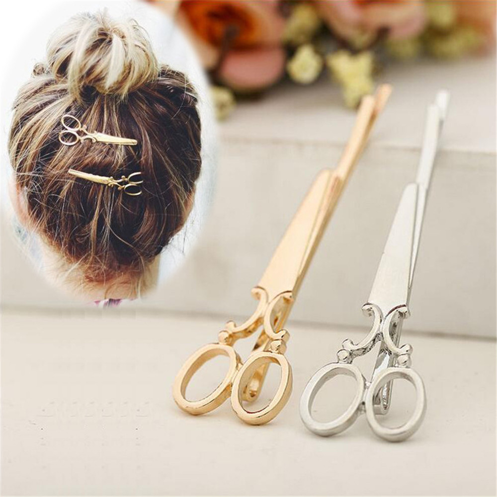 Trimming Scissor Set - Creative กรรไกรรูปร่างผู้หญิงเลดี้สาวผมคลิปผมที่ละเอียดอ่อนผม Barrette อุปกรณ์เสริมผมตกแต่ง Headwear