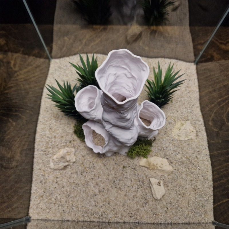 Aquarium Plants For Sale - ของตกแต่งตู้ปลา/ตู้เลี้ยงสัตว์เลื้อยคลาน รูปทรงอุโมงค์ปะการังพิมพ์ 3 มิติ สำหรับซ่อนตัว ต้นไม้ประดับ