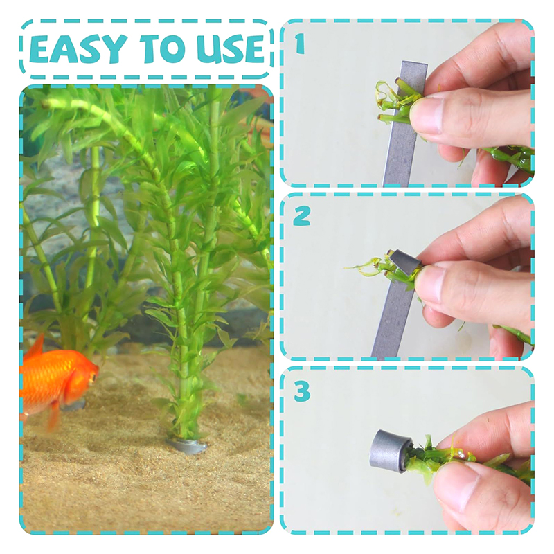 Aquarium Plants For Sale - สินค้าลดราคาใหม่ 10 ชิ้น ตัวถ่วงน้ำหนักต้นไม้ในตู้ปลาแบบยืดหยุ่นพับได้ - แถบโลหะที่ทนทานและโค้งงอได้สำหรับยึดต้นไม้ให้แน่นในตู้ปลา