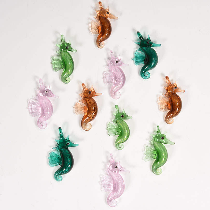 Aquarium Planet - 2/4Pcs Aquarium Decor อุปกรณ์เสริมแก้ว Sea Horse