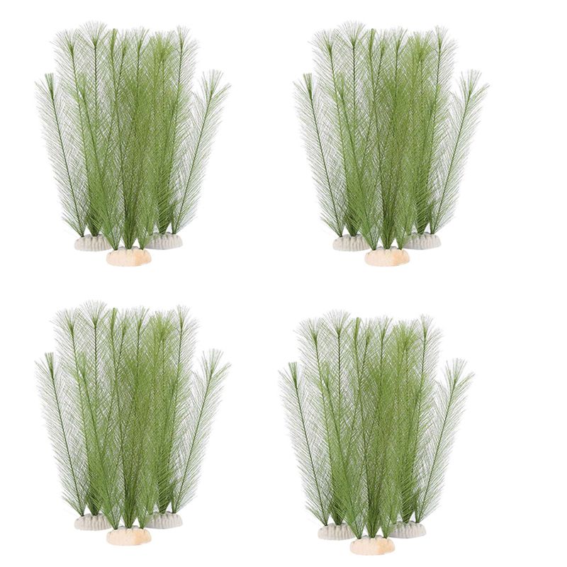 Non Planted Aquarium Fish - AT29-12X ของตกแต่งตู้ปลา ต้นไม้ประดิษฐ์สีเขียว ทำจากผ้าไหม พลาสติก ปลอดสารพิษ