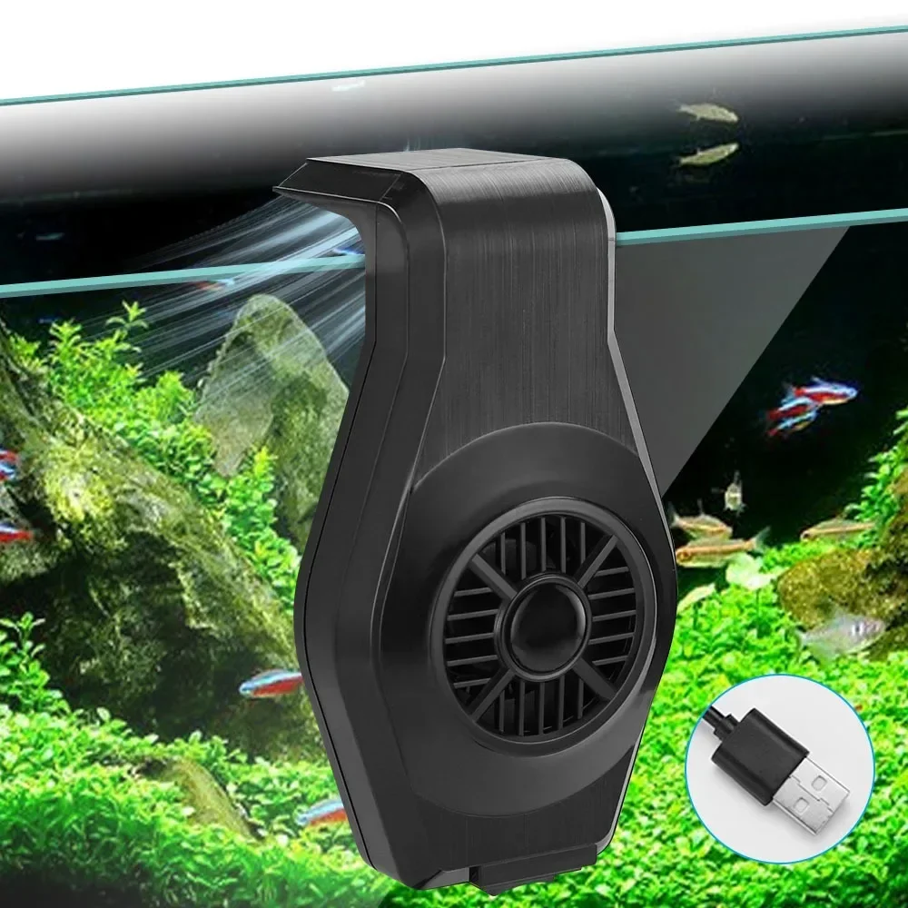 Aquarium Plants Book - USB Aquarium พัดลมระบายความร้อนพร้อมควบคุมความเร็ว, มินิกันน้ําที่มีประสิทธิภาพเงียบสําหรับถังปลากุ้งพืชถังกระจายความร้อน
