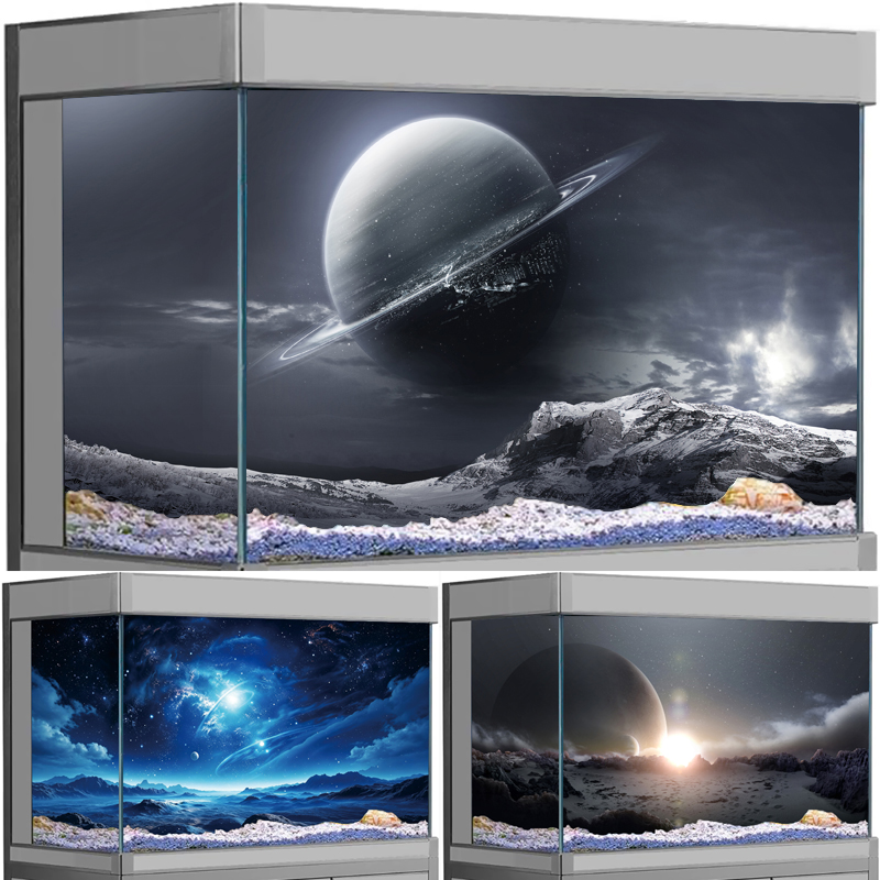 สติกเกอร์พื้นหลังตู้ปลา 3D ลาย - Aquarium Planet บทวิจารณ์และราคา