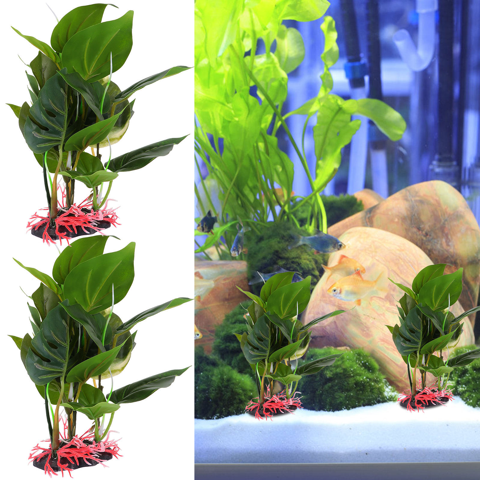 ต้นไม้ประดิษฐ์สีเขียวเสมือนจริ - Non Planted Aquarium Fish บทวิจารณ์และราคา