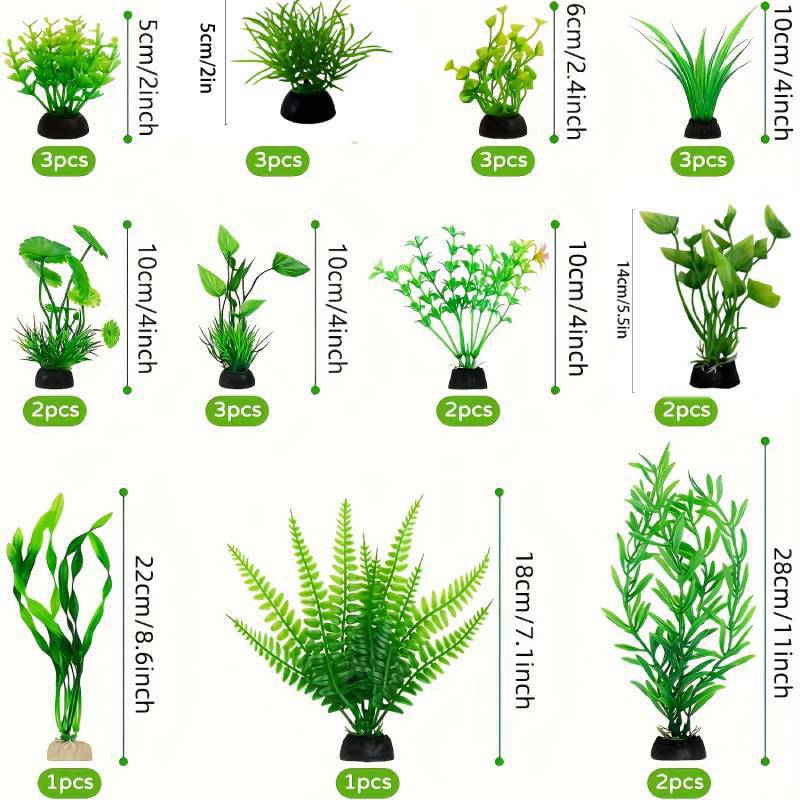 ชุดตกแต่งตู้ปลา ต้นไม้พลาสติกป - Aquarium Plant Grass บทวิจารณ์และราคา